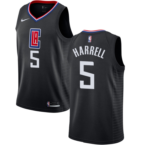Los Angeles Clippers #5 Montrezl Harrell Black Swingman Statement Edition Jersey Mens