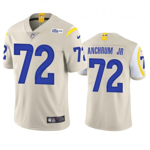 Los Angeles Los Angeles Rams #72 Tremayne Anchrum Jr. Men's Vapor Limited Jersey - Bone Men's