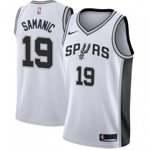 San Antonio Spurs #19 Luka Samanic White Womens Swingman Association Edition Jersey Womens