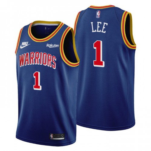 Golden State Golden State Warriors #1 Damion Lee Womens Releases Classic Edition 75th Anniversary Jersey Blue Womens