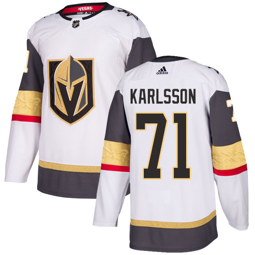 Adidas Golden Vegas Golden Knights #71 William Karlsson White Road Authentic Stitched Youth Jersey Youth