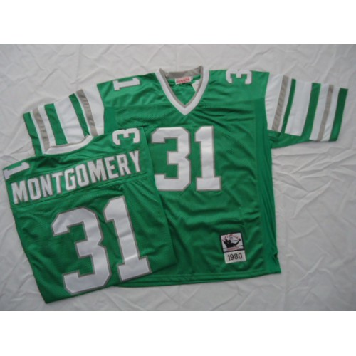 Mitchell And Ness Philadelphia Eagles #31 Wilbert Montgomery Green Stitched Throwback Jersey Men's