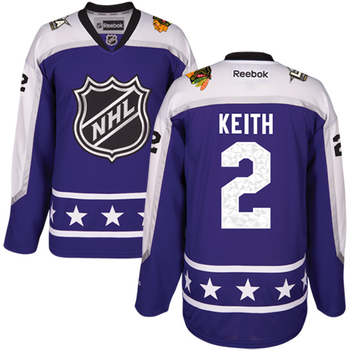 Chicago Blackhawks #2 Duncan Keith Purple 2017 All-Star Central Division Stitched Youth Jersey Youth