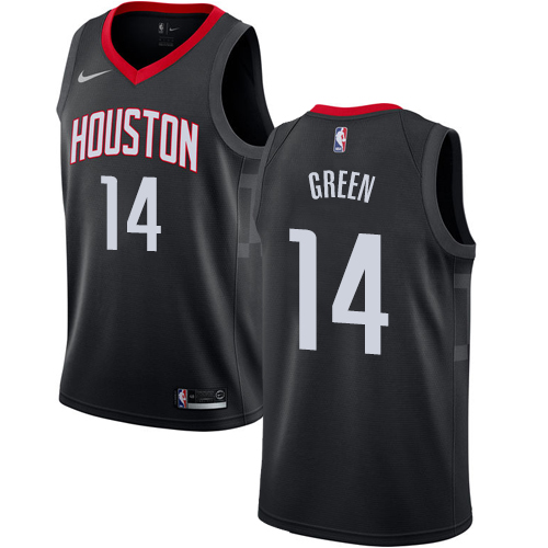 Houston Rockets #14 Gerald Green Black Swingman Statement Edition Jersey Mens