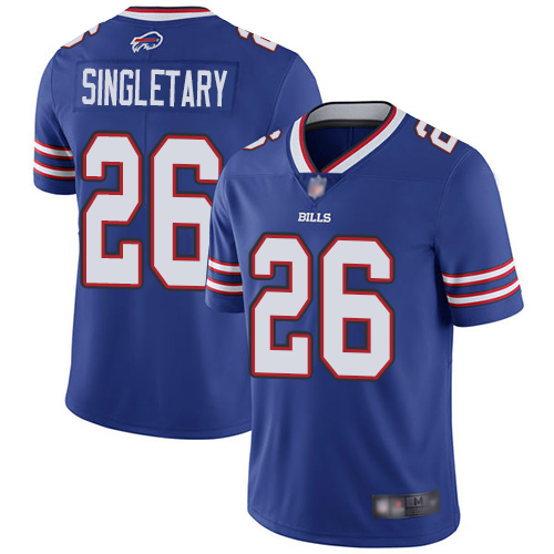 Buffalo Bills #26 Devin Singletary Royal Blue Team Color Youth Stitched Vapor Untouchable Limited Jersey Youth