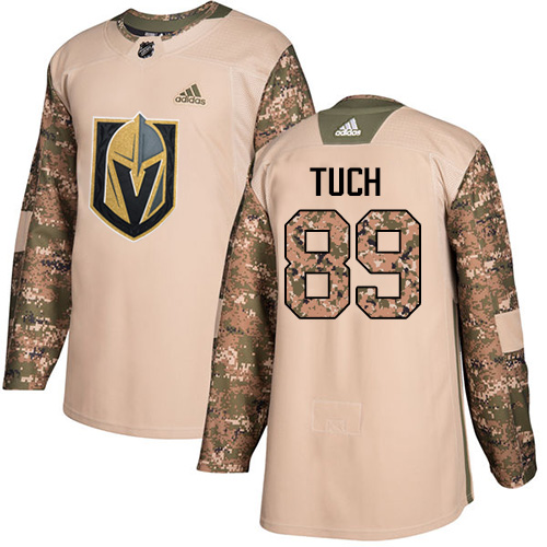 Adidas Golden Vegas Golden Knights #89 Alex Tuch Camo Authentic 2017 Veterans Day Stitched Jersey Men's