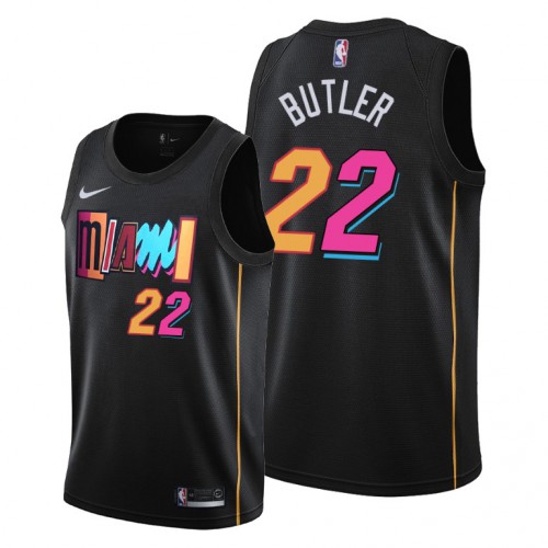 Miami Miami Heat #22 Jimmy Butler Mens 2021-22 City Edition Black Jersey Mens