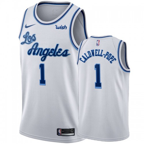 Los Angeles Lakers #1 Kentavious Caldwell-Pope White 2019-20 Hardwood Classic Edition Stitched Jersey Mens