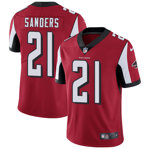 Atlanta Falcons #21 Deion Sanders Red Team Color Youth Stitched Vapor Untouchable Limited Jersey Youth