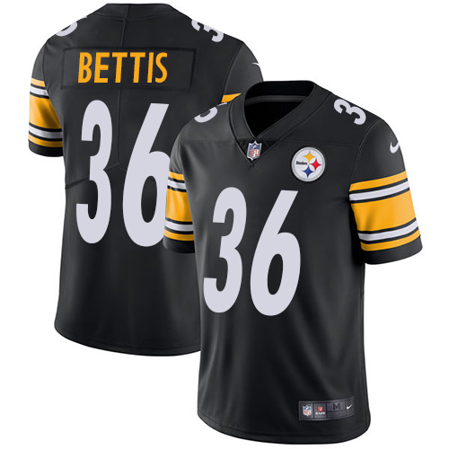 Steelers #36 Jerome Bettis Black Team Color Men's Stitched Vapor Untouchable Limited Jersey