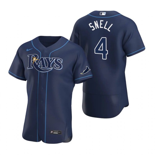 Tampa Bay Tampa Bay Rays #4 Blake Snell Men's Navy Alternate 2020 Authentic Team Jersey Men's
