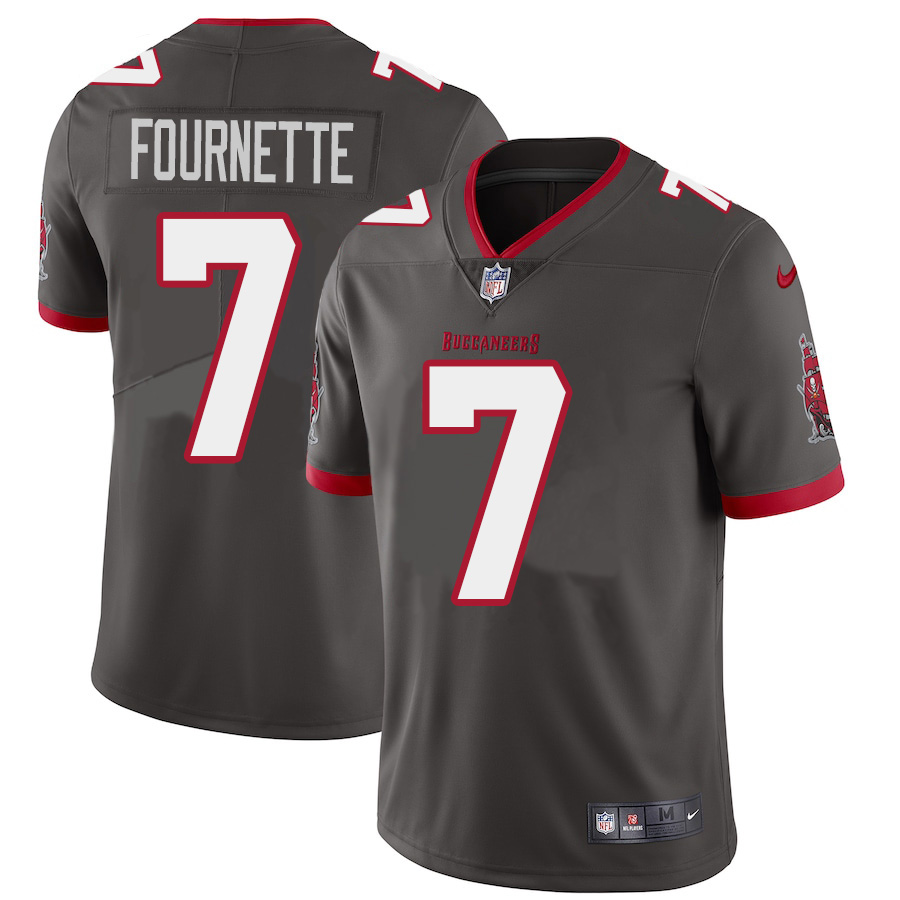 Tampa Bay Buccaneers #7 Leonard Fournette Men's Pewter Alternate Vapor Limited Jersey
