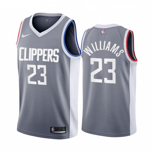 Los Angeles Los Angeles Clippers #23 Lou Williams Gray Swingman 2020-21 Earned Edition Jersey Mens