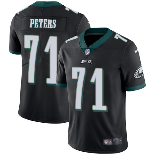 Philadelphia Eagles #71 Jason Peters Black Alternate Men's Stitched Vapor Untouchable Limited Jersey Men's