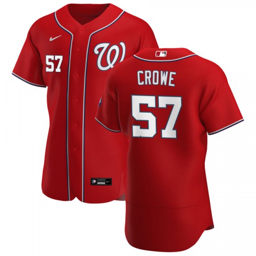 Washington Washington Nationals #57 Wil Crowe Men's Red Alternate 2020 Authentic Player Jersey Men's