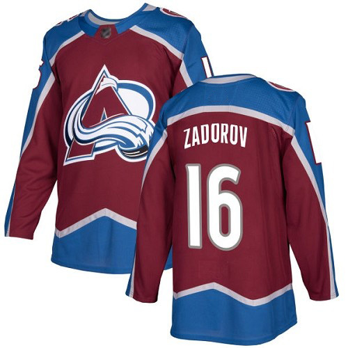 Adidas Colorado Avalanche #16 Nikita Zadorov Burgundy Home Authentic Stitched Jersey Men's
