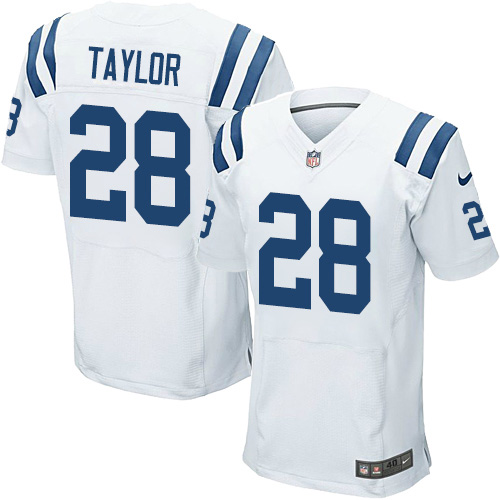 Colts #28 Jonathan Taylor White Men's Stitched New Elite Jersey