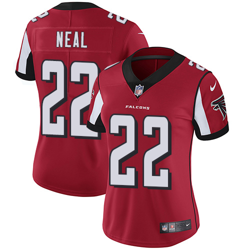 Atlanta Falcons #22 Keanu Neal Red Team Color Women's Stitched Vapor Untouchable Limited Jersey Womens