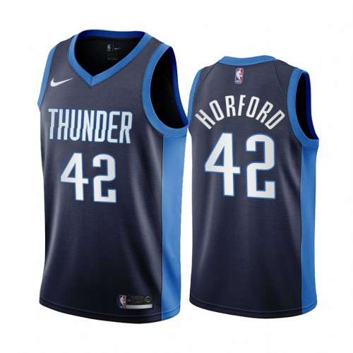 Oklahoma City Oklahoma City Thunder #42 Al Horford Navy Swingman 2020-21 Earned Edition Jersey Mens