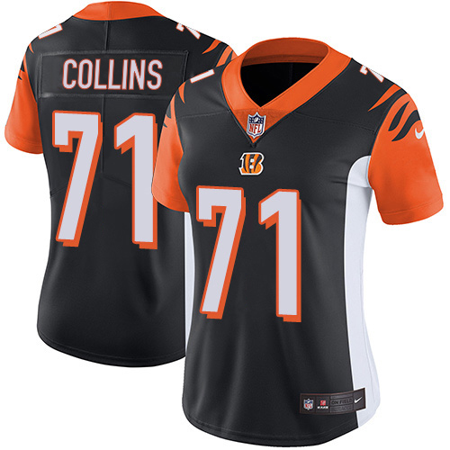 Bengals #71 La'el Collins Black Team Color Women's Stitched Vapor Untouchable Limited Jersey