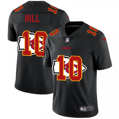 Kansas City Kansas City Chiefs #10 Tyreek Hill Men's Team Logo Dual Overlap Limited Jersey Black Men's