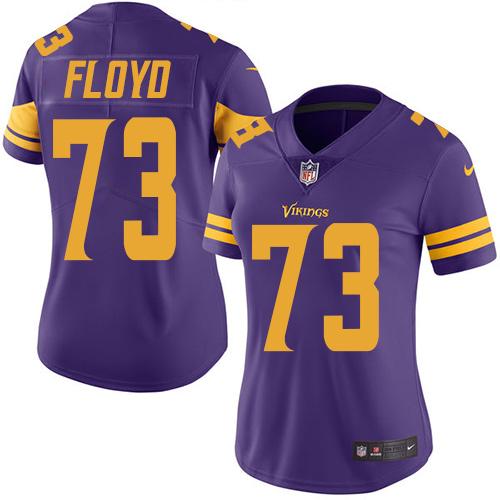 Minnesota Vikings #73 Sharrif Floyd Purple Women's Stitched Limited Rush Jersey Womens