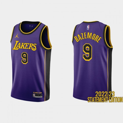 Los Angeles Los Angeles Lakers #9 Kent Bazemore Purple Mens 2022-23 Statement Edition Jersey Mens