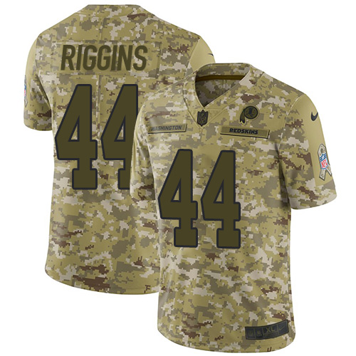 Washington Commanders #44 John Riggins Camo Youth Stitched Limited 2018 Salute to Service Jersey Youth