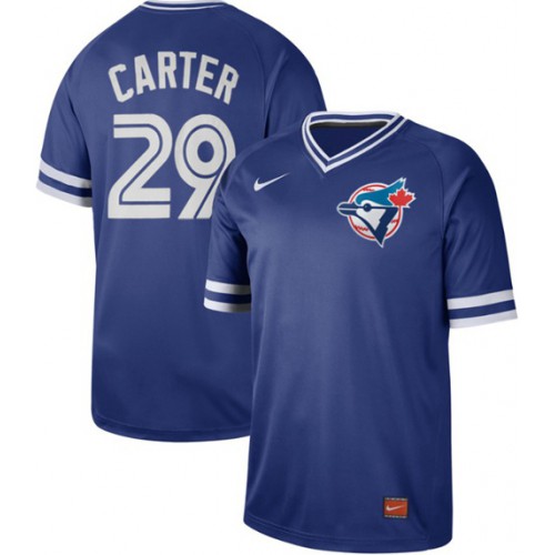 Toronto Blue Jays #29 Joe Carter Royal Authentic Cooperstown Collection Stitched Jersey Men's