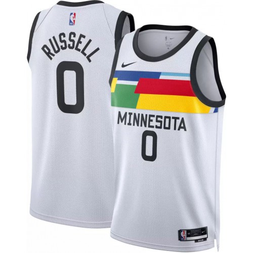 Minnesota Minnesota Timberwolves #0 DAngelo Russell White 2022-23 Swingman Jersey - City Edition Mens
