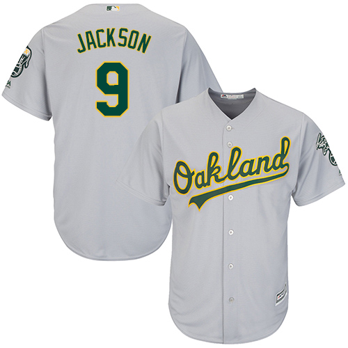 Oakland Athletics #9 Reggie Jackson Grey Cool Base Stitched Youth Jersey Youth