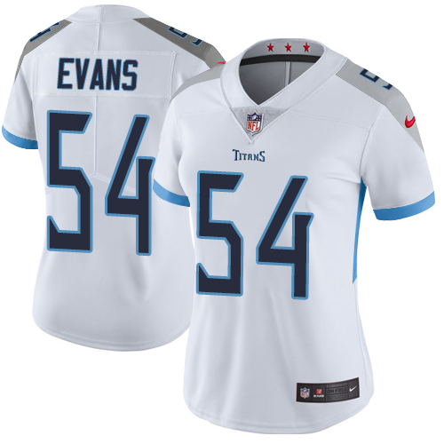 Tennessee Titans #54 Rashaan Evans White Women's Stitched Vapor Untouchable Limited Jersey Womens