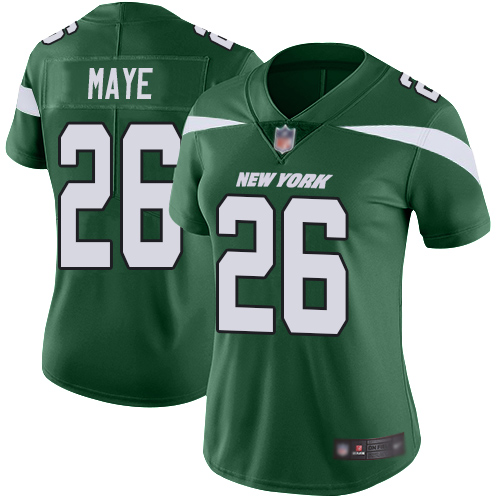 New York Jets #26 Marcus Maye Green Team Color Women's Stitched Vapor Untouchable Limited Jersey Womens