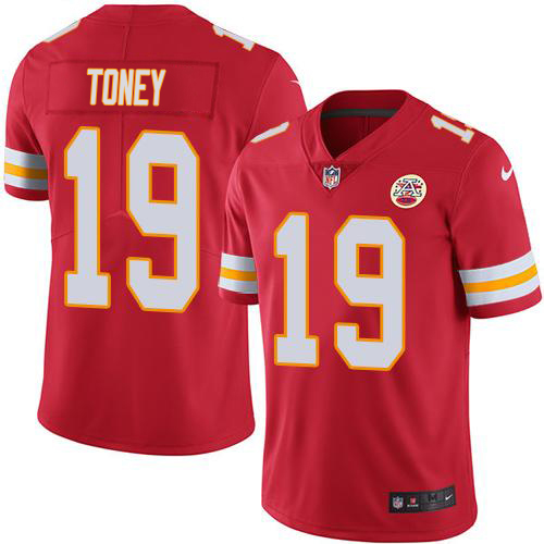Chiefs #19 Kadarius Toney Red Team Color Men's Stitched Vapor Untouchable Limited Jersey