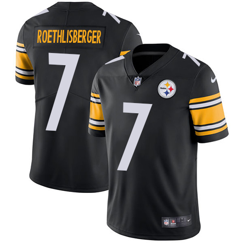 Pittsburgh Steelers #7 Ben Roethlisberger Black Team Color Youth Stitched Vapor Untouchable Limited Jersey Youth
