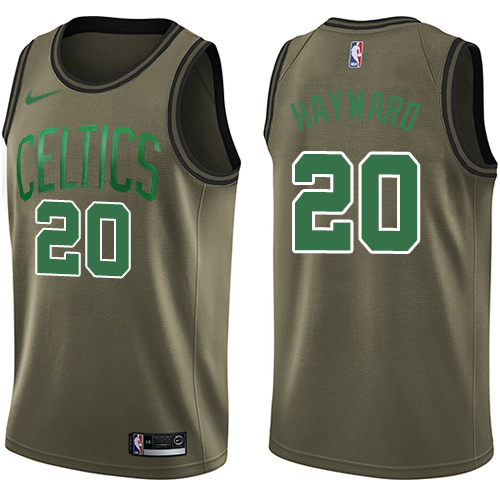 Boston Celtics #20 Gordon Hayward Green Salute to Service Youth Swingman Jersey Youth