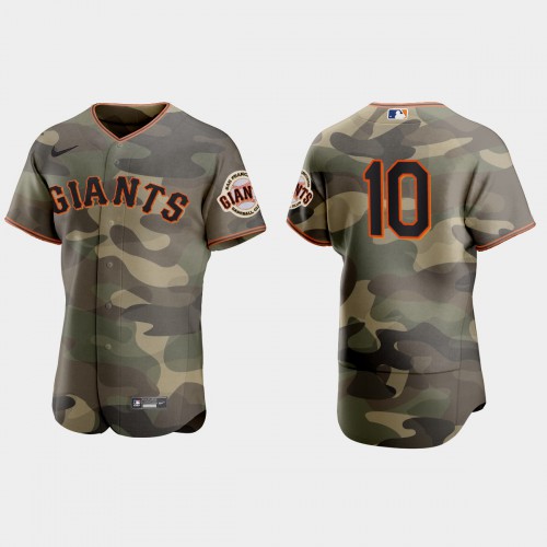 San Francisco San Francisco Giants #10 Evan Longoria Men's 2021 Armed Forces Day Authentic Jersey -Camo Men's