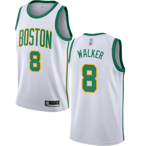 Boston Celtics #8 Kemba Walker White Womens Swingman City Edition 2018/19 Jersey Womens
