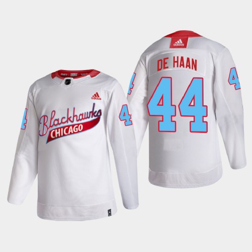Chicago Chicago Blackhawks #44 Calvin De Haan Men's White One Community Night Jersey Men's