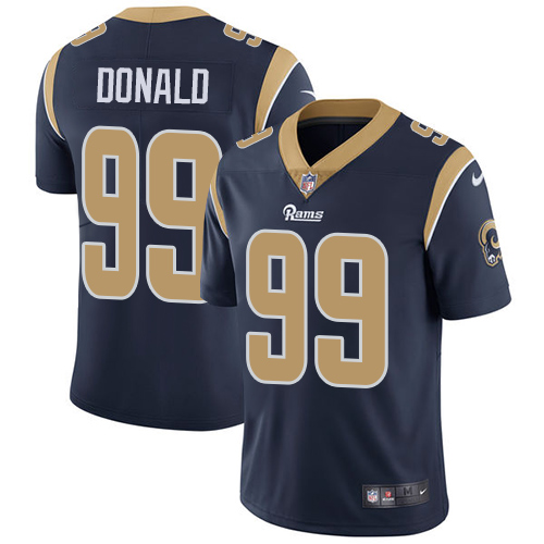 Rams #99 Aaron Donald Navy Blue Team Color Youth Stitched Vapor Untouchable Limited Jersey