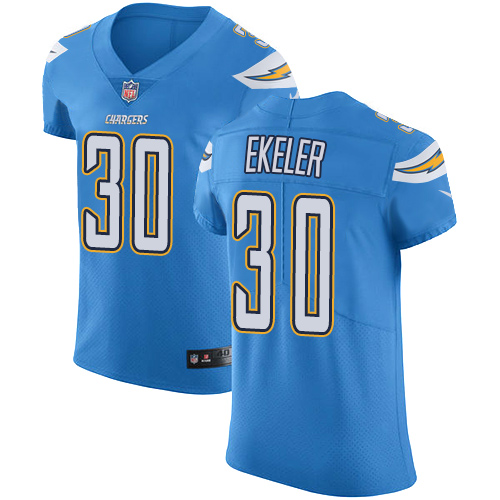 Chargers #30 Austin Ekeler Electric Blue Alternate Men's Stitched Vapor Untouchable Elite Jersey