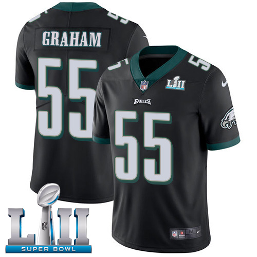 Eagles #55 Brandon Graham Black Alternate Super Bowl LII Youth Stitched Vapor Untouchable Limited Jersey