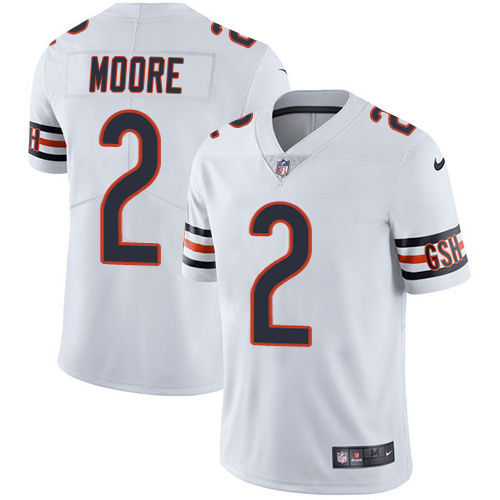 Bears #2 D.J. Moore White Men's Stitched Vapor Untouchable Limited Jersey