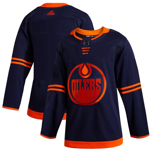 Adidas Oilers Blank Navy Alternate Authentic Stitched Jersey
