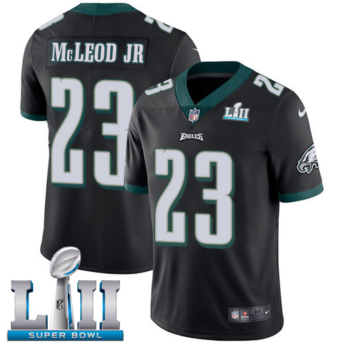 Philadelphia Eagles #23 Rodney McLeod Jr Black Alternate Super Bowl LII Men's Stitched Vapor Untouchable Limited Jersey Men's