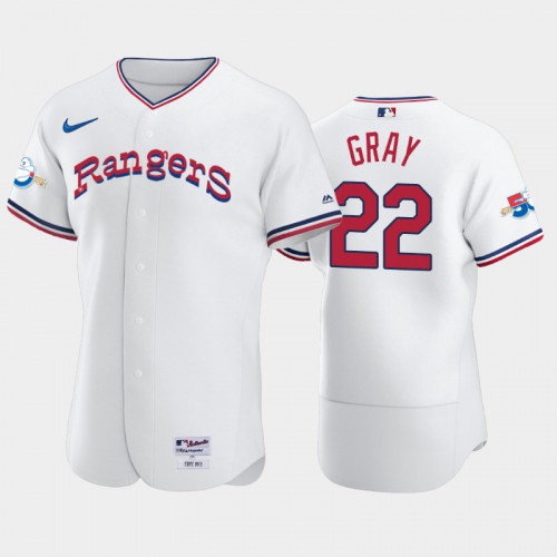 Texas Texas Rangers #22 Jon Gray 1972 Throwback 50th Anniversary Authentic Men's Jersey - White Men's