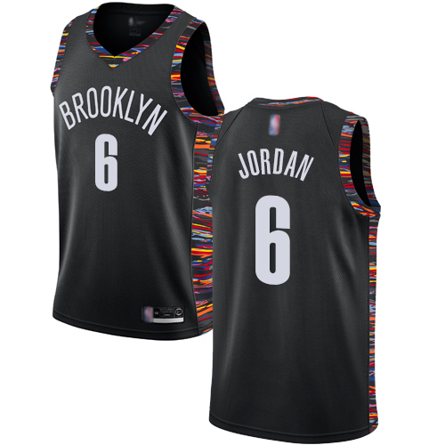 Brooklyn Nets #6 DeAndre Jordan Black Youth Swingman City Edition 2018/19 Jersey Youth