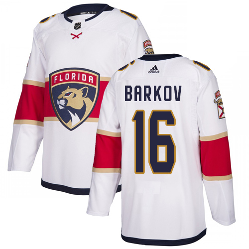 Adidas Florida Panthers #16 Aleksander Barkov White Road Authentic Stitched Youth Jersey Youth