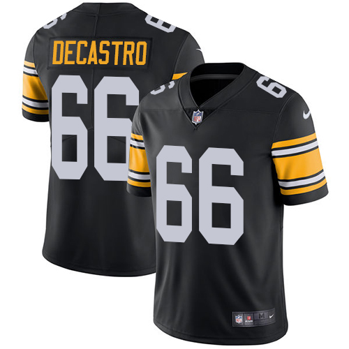 Pittsburgh Steelers #66 David DeCastro Black Alternate Youth Stitched Vapor Untouchable Limited Jersey Youth