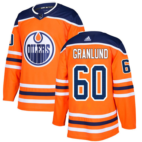 Adidas Edmonton Oilers #60 Markus Granlund Orange Home Authentic Stitched Jersey Men's